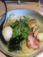 「海鮮塩そば850円＋ｸｰﾎﾟﾝ　味玉」@麺屋宗 -sou- 中目黒店の写真