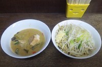 「【限定】 グリーンカレー味噌つけ麺：850円」@蓮爾 さんこま店の写真