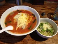 「Ｗチーズラーメン + ジェノバライス」@あかなす家 道玄坂の写真
