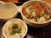 「越後味噌福麺(1000円)ぶっこみ飯(小)(100円)」@新潟濃厚味噌 弥彦の写真