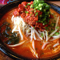 「大辛味噌+もやし」@麺道場 総本店の写真