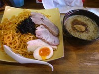 「辛い海老つけ麺大盛り」@らーめん がんちゃの写真