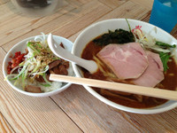 「ラーメンセット大盛り」@麺酒場 まがり 葛西店の写真