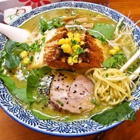 「ひざくりげラーメン　758円+100円=858円」@がんこや かるがんラーメン つくば店の写真