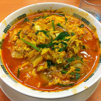 「チゲ味噌ラーメン （大盛、560円）」@日高屋 青葉台店の写真