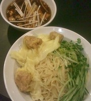 「とぼとぼ亭つけ麺＋皿わんたん(3個)」@徒歩徒歩亭の写真