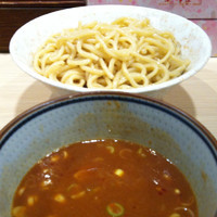 「辛つけ麺　（中盛、830円）」@麺場 風天の写真