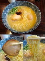 「濃厚鶏そば600円＋味玉100円」@鶏そば 威吹 阿佐ヶ谷本店の写真