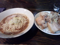 「中華そば600円＋肉飯400円」@麺処 遊の写真