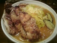 「あんかけＤＸ　麺中盛り　ニンニク入り」@旨辛ラーメン 表裏の写真