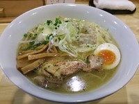 「海老ワンタン鶏そば（塩）880円」@めんや 正明の写真