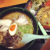 「焼き飯ラーメンセット」@熊本ラーメン わさもん亭の写真