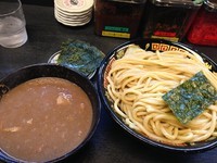 「濃厚豚骨つけ麺・大（ネギ抜き）＋のり増し、900円＋100円」@無鉄砲 つけ麺 無極の写真