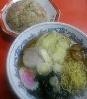 「ワンタンメン＋チャーハン」@早稲田軒の写真