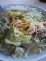 「タンメン（600円）極太麺」@中華 めん吉の写真