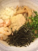 「【1月昼のみ限定】海老まぜそばver.1￥750＋ﾏﾖ￥50」@ラーメン ドラ猫の写真