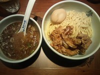 「鶏天つけ麺＋味玉」@麺屋武蔵 二天 池袋店の写真