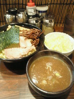 「魚元つけ麺　中盛　ネギ」@豚骨ラーメン まるげんの写真