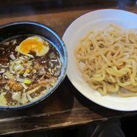 「牛すじカレーつけそば（８５０円）」@麺 池谷精肉店の写真