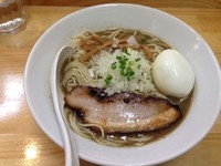 「特濃煮干そば（黒）760円+味玉100円+和え玉150円」@煮干中華ソバ イチカワの写真