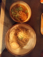 「味玉つけ麺 MURASAKI 醤油(並)(あつもり)」@麺屋宗 -sou- 高田馬場本店の写真