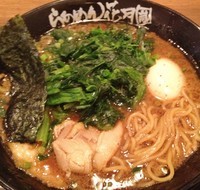 「嵐げんこつらあめんBLACK720円ほうれん草（ｻﾋﾞ券）」@らあめん花月嵐 ららぽーとTOKYO-BAY店の写真