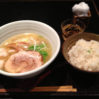 「銀笹塩ラーメン、鯛飯1100円」@麺処 銀笹の写真