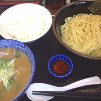 「濃厚魚介鶏つけ麺＋半ライス」@麺屋 頂 中川會 曳舟店の写真