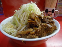 「ミニラーメン(ニンニク少し)ほぐし豚600円+50円」@麺屋 桐龍の写真