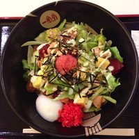 「東京スカイもんじゃ麺＋温玉（サービス）」@RAMEN EXPRESS 博多 一風堂 東京ソラマチ店の写真