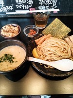 「鶏白湯つけそば」@めん処 かわ田の写真