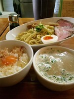 「スーパーつけ麺（中）＋たまごかけご飯」@俺のラーメンあっぱれ屋の写真
