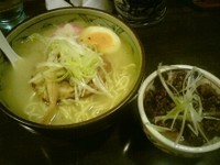 「塩ソバ　＋　豚辛めし」@中華ソバ 櫻坂の写真