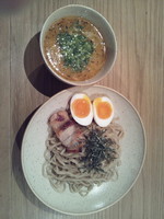 「塩玉つけめん(200g)(あつもり)」@鶏ポタラーメン THANK 大門店の写真