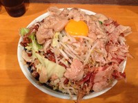 「小豚ラーメン（750円）＋汁無し（80円）アブラ」@豚星。の写真