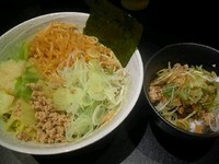 「汁なし麺(ニンニク入り)＋チャーシューご飯」@麺や 田なべの写真