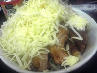 「汁なし、チーズ、温玉、うまい棒　780円」@ラーメン浜田家の写真