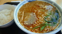 「みそタンタン麺600円＋白飯50円（タイムサービス）」@ダイシンファミリーレストランの写真