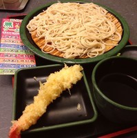 「もりそば（￥260）＋海老天（クーポン）」@ゆで太郎 淡路町店の写真
