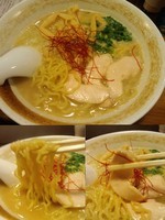 「濃厚鶏白湯らーめん750円」@麺匠ようすけ 鶏煮亭の写真