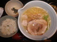 「銀笹塩ラーメン＋半鯛飯（８００円＋１５０円）」@麺処 銀笹の写真