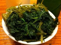 「ラーメン（中）＋半ライス＋おひたし＋ビール♪」@横浜家系ラーメン やややの写真