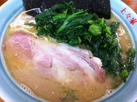 「ラーメン（中）＋ほうれん草＋半ライス＋キャベチャー（温）」@横浜家系ラーメン上々家の写真