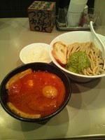 「海老トマトつけ麺全部入り＋白飯」@つけ麺 五ノ神製作所の写真