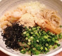 「海老まぜそばＶｅｒ1.0スープ割付800円」@ラーメン ドラ猫の写真