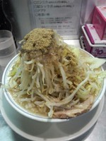 「らーめん（ヤサイ少し多め・ニンニク・アブラ・味濃いめ）」@らーめん大 練馬店の写真