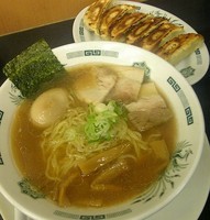 「Cセット(餃子セット/中華そば＋餃子)＋味付け玉子」@日高屋 人形町店の写真