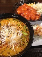 「ラーメンチャーハンセット(特製坦々麺)￥７８０」@金源 牛久店の写真