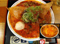 「ぼっかけのせトリプル白!!担担麺※10辛+煮玉子」@麺喰い メン太ジスタの写真