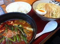 「辛つけ麺　中盛り　800円」@優勝軒 鶴ヶ島店の写真